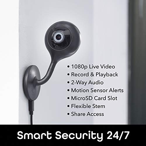 Geeni Look Indoor Smart Security Camera, 1080p HD Surveillance with 2-Way Talk and Motion Detection, Works with Alexa and Google Home, No Hub Required (2 Pack)