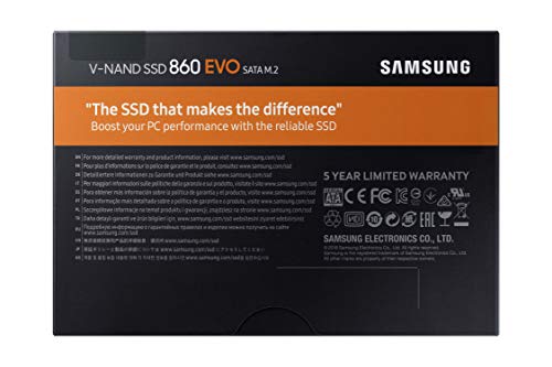 Samsung SSD 860 EVO 500GB M.2 SATA Internal SSD (MZ-N6E500BW)