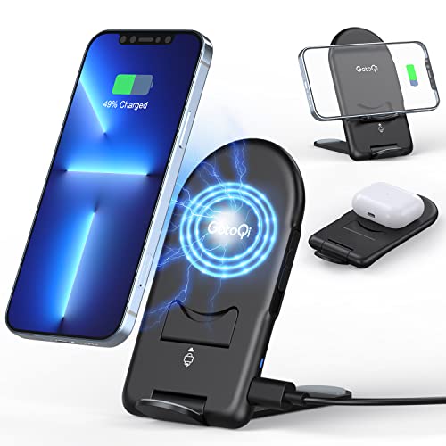 Fast Wireless Charger,15W Qi Wireless Charging Stand,Adjustable and Foldable Compatible with iPhone 13/13Pro/13Pro Max/13mini/12/11/XR/XS/8, Samsung Galaxy S21/S20/S10/S9/Note 20 Ultra/10(No Adapter)