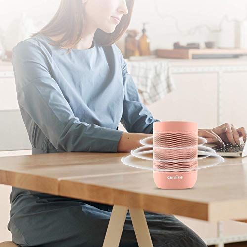 Portable Bluetooth Speaker, COMISO Small Wireless Shower Speaker 360 HD Loud Sound Stereo Pairing Waterproof Mini Pocket Size Built in Mic Support TF Card for Travel Outdoors Home Office Pink