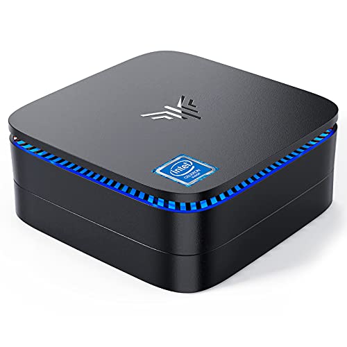 Mini PC Windows 10 Pro, 8GB RAM/128GB SSD Mini Desktop Computer Intel Celeron J3455 Processor, Quad Core Micro Computer 4K, Support mSATA, 2.5-inch SSD, 2.4G/ 5.0G WiFi, Gigabit Ethernet, HTPC