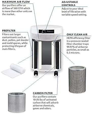 AIRPURA C600DLX AIR PURIFIER HELPS TO ELEMINATE SPECIFIC AIRBORNE PARTICLES INCLUDING VOLATILE ORGANIC COMPOUNDS,IMPROVE AIR QUALITY (BLACK)