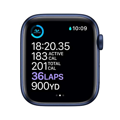 Apple Watch Series 6 (GPS + Cellular, 44mm) - Blue Aluminum Case with Deep Navy Sport Band