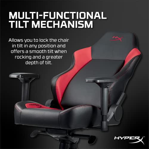 Hyperx Ruby Gaming Chair - Gamer Chairs for Adult - Video Game Chair for Office - Red Gamer Chairs - Silla Gaming Chair - Comfortable Computer PC Office Chair - Black Gaming Chair - Comfy Sillas Gamer