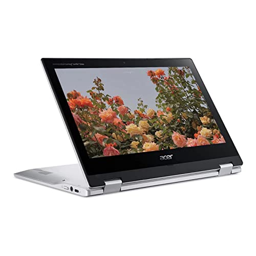 2022 Acer Spin 311, 11.6" 2 in 1 HD (1366x768) Touchs Convertible Chromebook, MediaTek MT8183C up to 2GHz, 8Cores, 4GB LPDDR4, 64GB eMMC, Webcam, Bluetooth, Pure Silver, Chrome OS, EAT Cloth & Pen