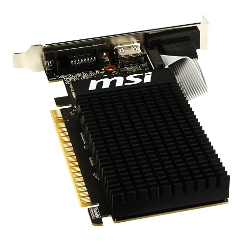 MSI GAMING GeForce GT 710 1GB GDRR3 64-bit HDCP Support DirectX 12 OpenGL 4.5 Heat Sink Low Profile Graphics Card (GT 710 1GD3H LPV1)