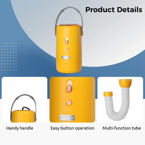 Homaisson Portable Clothes Dryer, 200-400W Multifunctional Small Dryer with Big Clothes Bags and Warm Shoe Expansion Tube for Travel Home Laundry