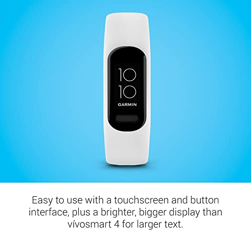 Garmin vívosmart® 5, Fitness Tracker, Long-Lasting Battery, Simple Design, White