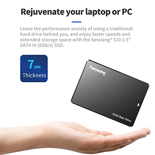 Fanxiang S101 2TB SSD SATA III 6Gb/s 2.5" Internal Solid State Drive, Read Speed up to 550MB/sec, Compatible with Laptop and PC Desktops(Black)