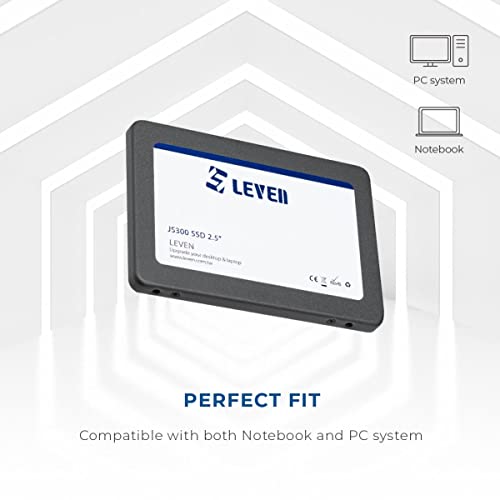 LEVEN JS300 SSD 240GB (Bulk 10 Pack) - up to 550MB/s - 3D NAND SATA III Internal Solid State Drive - 6 Gb/s, 2.5 inch /7mm (0.28")