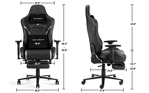 AOTU Gaming Chair Office Chair PC Chair with Footrest, Ergonomic High Backrest and Seat Height Adjustable Swivel Recliner, Video Gaming Chair with Headrest Pillow and Lumbar Support