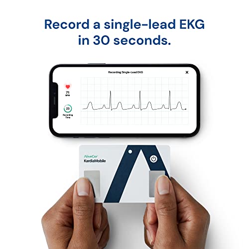 KardiaMobile Card Wallet-Sized Personal EKG Device - Record Single-Lead EKGs On The Go and Detect Irregular Heartbeats - by AliveCor