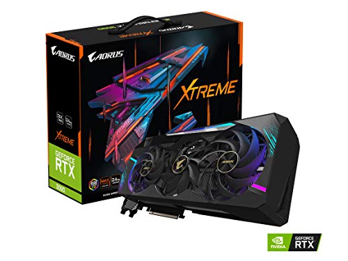 GIGABYTE AORUS GeForce RTX 3090 Xtreme 24G Graphics Card, Max Covered Cooling, 24GB 384-bit GDDR6X, GV-N3090AORUS X-24GD Video Card