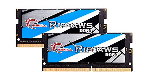 G.Skill Ripjaws SO-DIMM Series 32GB (16GB x 2) 260-Pin SO-DIMM PC4-21300 DDR4 2666 CL19-19-19-43 1.20V Dual Channel Laptop Memory Model F4-2666C19D-32GRS