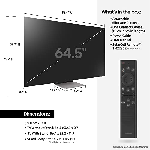 SAMSUNG 65-Inch Class Neo QLED 8K QN900B Series Mini LED Quantum HDR 48x, Infinity Screen, Dolby Atmos, Object Tracking Sound Pro, Smart TV with Alexa Built-In (QN65QN900BFXZA, 2022 Model)