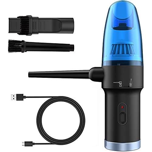 Newest Cordless Compressed Air Duster for Computer, Air Blower & Vacuum 2-in-1, Better Choice for Canned Air, Battery Operated Keyboard Cleaner Computer Cleaner Electronics Duster