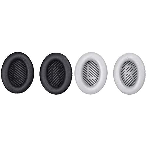 Bose QuietComfort 35 Headphones Ear Cushion Kit, Black Bundle with Bose QuietComfort 35 Headphones Ear Cushion Kit, Silver