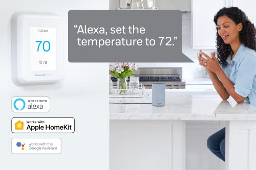 Honeywell Home T9 WiFi Smart Thermostat with 1 Smart Room Sensor, Touchscreen Display, Alexa and Google Assist