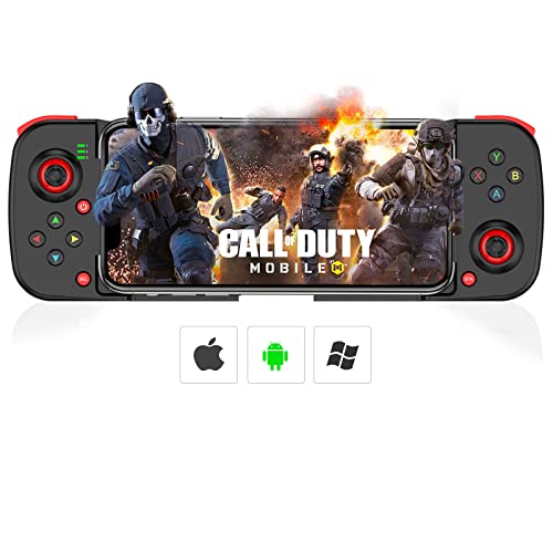 Joso Wireless Game Controller for iOS, Android, PC, Bluetooth Gamepad Joysticks for iPhone13/12/11/X, iPad Mini/Air/Pro, Mac, MacBook, Tablets, Samsung Galaxy, Steam, COD Mobile, Apex - Direct Play