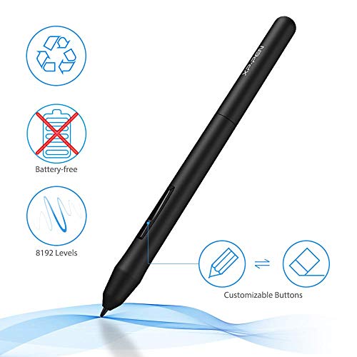 Drawing Tablet XP-PEN StarG640 Digital Graphics Tablet 6x4 Inch Ultrathin Tablet with 8192 Levels Battery-Free Stylus Pen Tablet for Mac, Windows and Chromebook (Drawing and E-Learning/Online Classes)