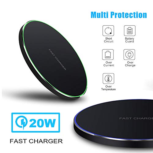 Fast Wireless Charger,20W Max Qi-Certified Wireless Charging Pad Compatible with Apple iPhone 13/12/SE/11/X/XR/8,AirPods;FDGAO 15W Wireless Charge Mats for Samsung Galaxy/Note S21/S20/S9,Galaxy Buds