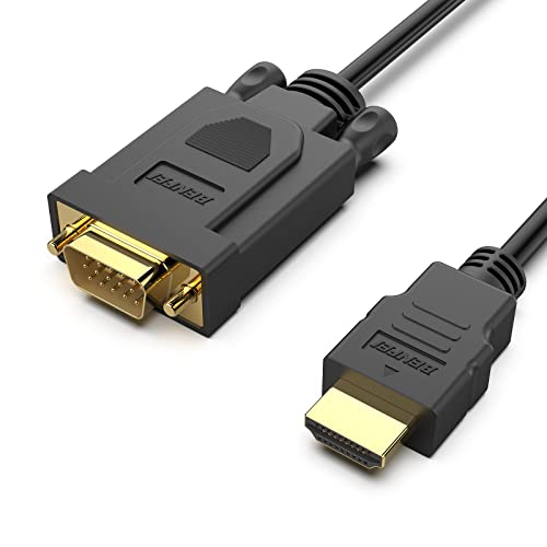 HDMI to VGA, Benfei Gold-Plated HDMI to VGA 10 Feet Cable (Male to Male) Compatible for Computer, Desktop, Laptop, PC, Monitor, Projector, HDTV, Raspberry Pi, Roku, Xbox and More