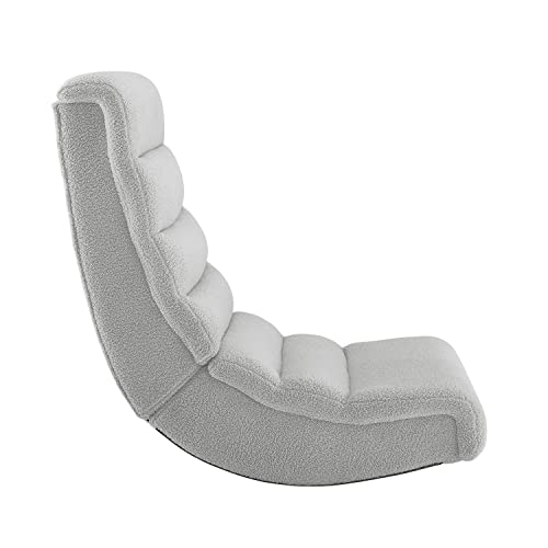 Linon Grey Sherpa Lars Gaming Rocking Chair, 8.25" Seat Height