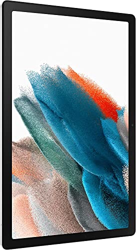 Samsung Galaxy Tab A8 Android Tablet, 10.5” LCD Screen, 128GB Storage + 128GB microSD Memory Card and Wacky Jacky Cleaning Cloth (Silver)