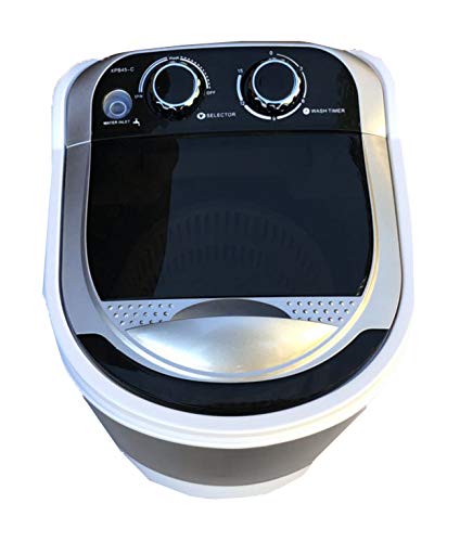 Intexca US Electric Mini Portable Compact Washing Machine for Children, Camping, Dorm - Black Color