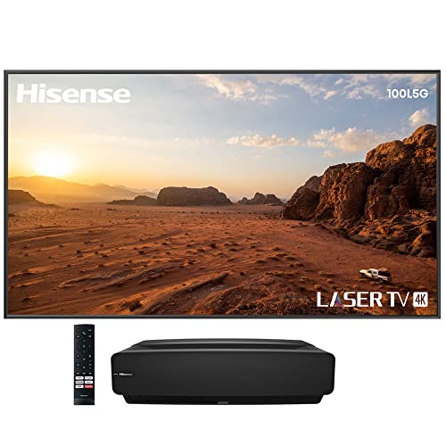 Hisense 100L5G-CINE100A 100" 4K Ultra-Short-Throw Laser TV & 100' ALR Cinema Screen Bundle with Premium 4 YR CPS Enhanced Protection Pack
