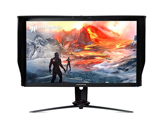 Acer Predator XB273K Sbmiprzx 27" UHD (3840 x 2160) IPS NVIDIA G-SYNC Monitor, VESA Certified DisplayHDR 400, Quantum Dot, 144Hz, 4ms, DCI-P3, Delta E<2 (1 x Display Port & 1 x HDMI Port),Black