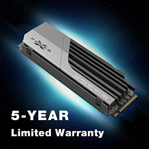 Silicon Power 4TB XS70 - Works with Playstation 5, Nvme PCIe Gen4 M.2 2280 Internal Gaming SSD R/W Up to 7,200 MB/6,800/s (SP04KGBP44XS7005)