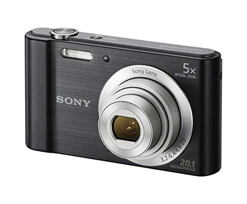 Sony DSCW800/B 20.1 MP Digital Camera (Black) (Renewed)