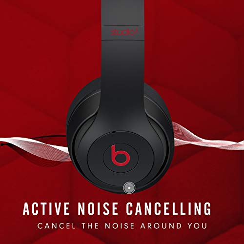 Beats Studio3 Wireless Noise Cancelling Over-Ear Headphones - Apple W1 Headphone Chip, Matte Black (Latest Model) (Renewed)