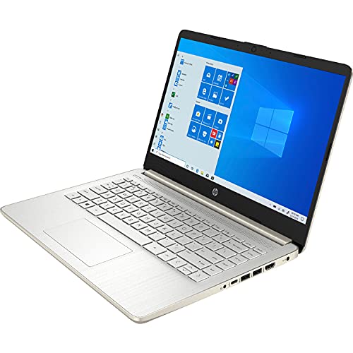 2021 Newest HP Premium 14-inch HD Laptop, Intel Dual-Core Processor Up to 2.8GHz, 16GB RAM, 64GB eMMC Storage, Webcam, Bluetooth, HDMI, Wi-Fi, Gold, Windows 10 with 1 Year Microsoft 365