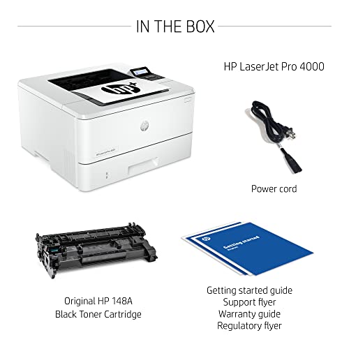 HP LaserJet Pro 4001dne Black & White Printer with HP+ Smart Office Features