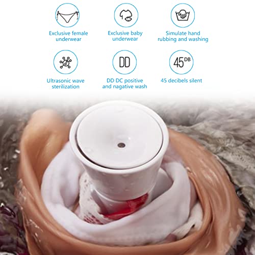 Mini Washing Machine Portable Ultrasonic Turbine Washer, 3 In 1 Ultrasonic Washing Machine Portable Turbo Washing Machine, Portable Washing Machine with USB for Travel Business Trip or College Rooms