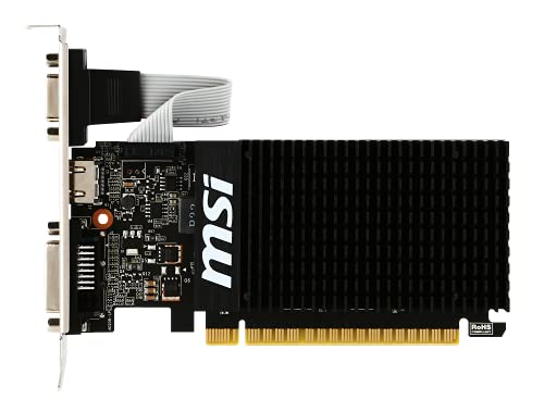 MSI GAMING GeForce GT 710 1GB GDRR3 64-bit HDCP Support DirectX 12 OpenGL 4.5 Heat Sink Low Profile Graphics Card (GT 710 1GD3H LPV1)