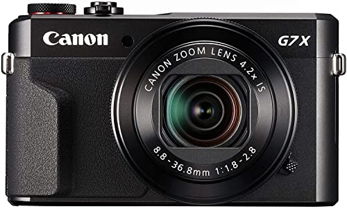 Canon Powershot G7X Mark II Point & Shoot Digital Camera + SanDisk 128GB + Accessory Bundle + Inspire Digital Cloth