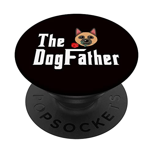 Dogfather Dog Owner Dogs Breed Animal Fan German Shepherd PopSockets Swappable PopGrip
