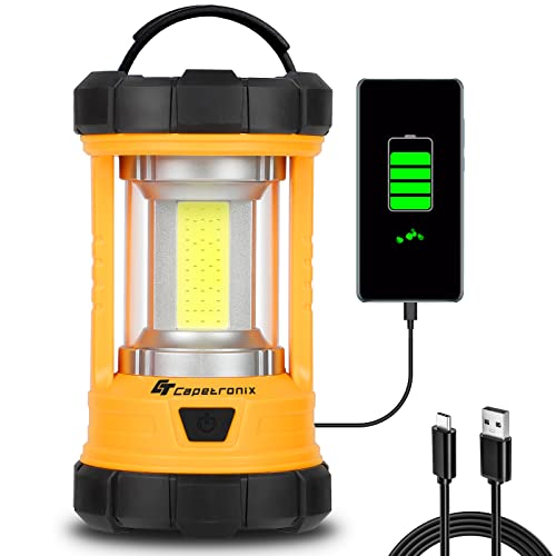 Camping Lantern, 3200LM Bright Camping Lights, 4600mAh Power Bank & Rechargeable LED Lantern, 5 Light Modes Lantern Flashlight for Power Outages/Hurricane/Emergency, CT CAPETRONIX Camping Accessories