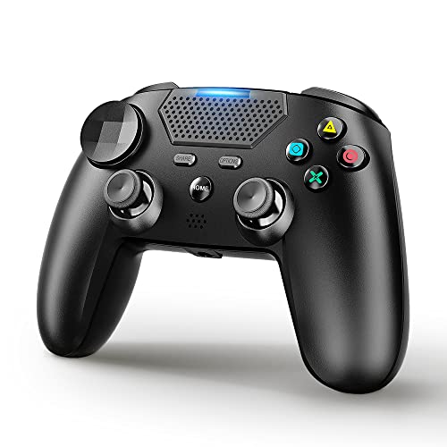 WolfLawS Wireless Controller Compatible with Playstation 4, PS4 Pro/Slim, Gaming Controller, Enhanced Dual Vibrator & 6-Axis Motion Sensor, Bluetooth Controller with Built-in Speaker and Headset Jack