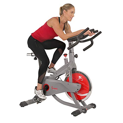 Sunny Health & Fitness AeroPro Indoor Cycling Exercise Bike with 44 LB Flywheel and Magnetic Resistance - SF-B1711, Grey