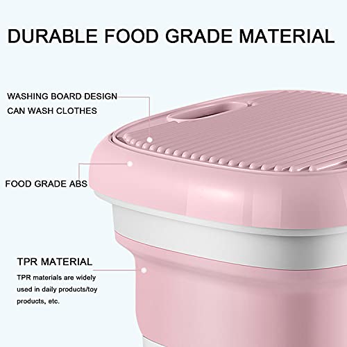 BEOOK Small Foldable Bucket Washer,Small Clothes Washing Machine,Magic Foldable Portable Laundry Washer for Washing Underwear Socks,Gift for Friend or Family Ideal for Camping,Travelling,RV