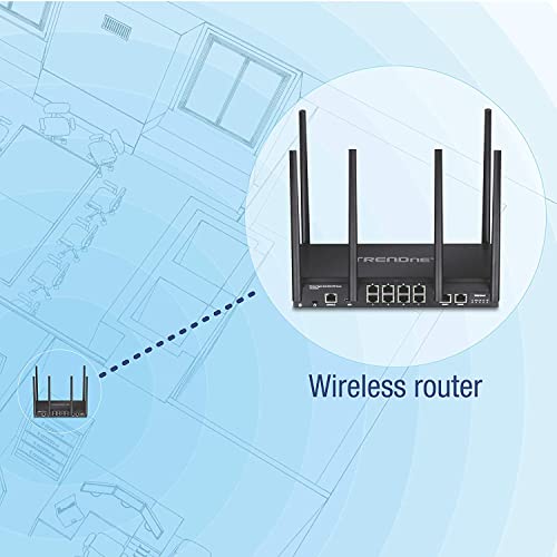 TRENDnet AC3000 Tri-Band Wireless Gigabit Dual-WAN VPN SMB Router, MU-MIMO, Wave 2,Internet Router, Whole Office-Home Wifi, Pr-Encrypted Wireless, QoS,Inter-VLAN Routing, Black, TEW-829DRU
