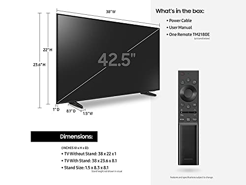 SAMSUNG 43-Inch Class QLED Q6 Series - 4K UHD Dual LED Quantum HDR Smart TV with Alexa Built-in (QN43Q6D, 2021 Model)