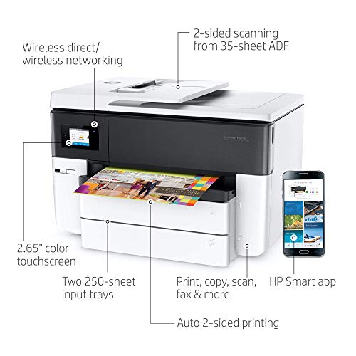 HP OfficeJet Pro 7740 Wide Format All-in-One Printer with Wireless Printing, Works with Alexa (G5J38A)