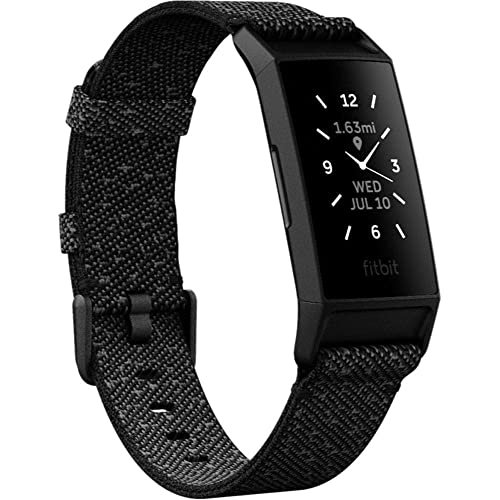 Fitbit Charge 4 Fitness Tracker Granite Reflective Woven/Black SE NFC