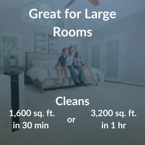 Air Health SKYE Air Purifier| Large Room up to 3,200 Sq Ft| UV Lamp| H13-HEPA, Carbon & PCO| Smart WIFI| Auto Mode| Quiet| Removes 99.97% of Particles, Smoke, Mold, Pet Allergies, Dust, Odors & More