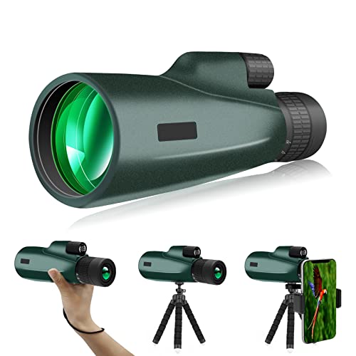 Harnestle Monocular Telescope 10-30x50 with Smartphone Holder Tripod Zoom Scope Monoculars for Adults Kids Waterproof Compact Monocular for Bird Watching Camping Hiking